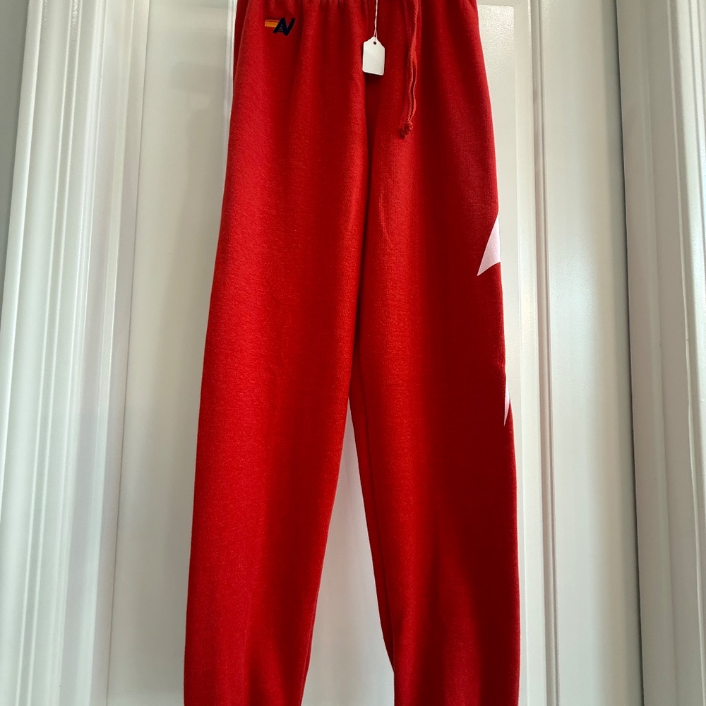 Aviator Nation Red sweatsuit, Size XS, both pieces NWT - Picture 4 of 6